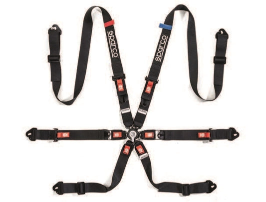 SPARCO 6 PT 2" STEEL PU HARNESS