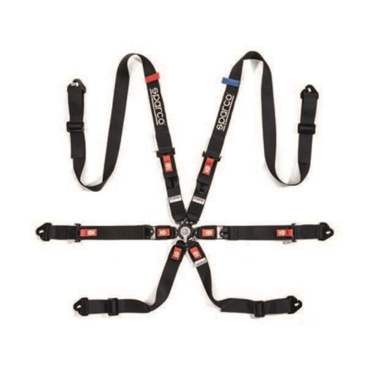SPARCO 6 PT 2" STEEL PU HARNESS